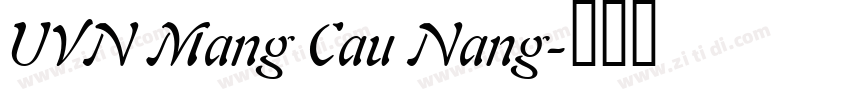 UVN Mang Cau Nang字体转换